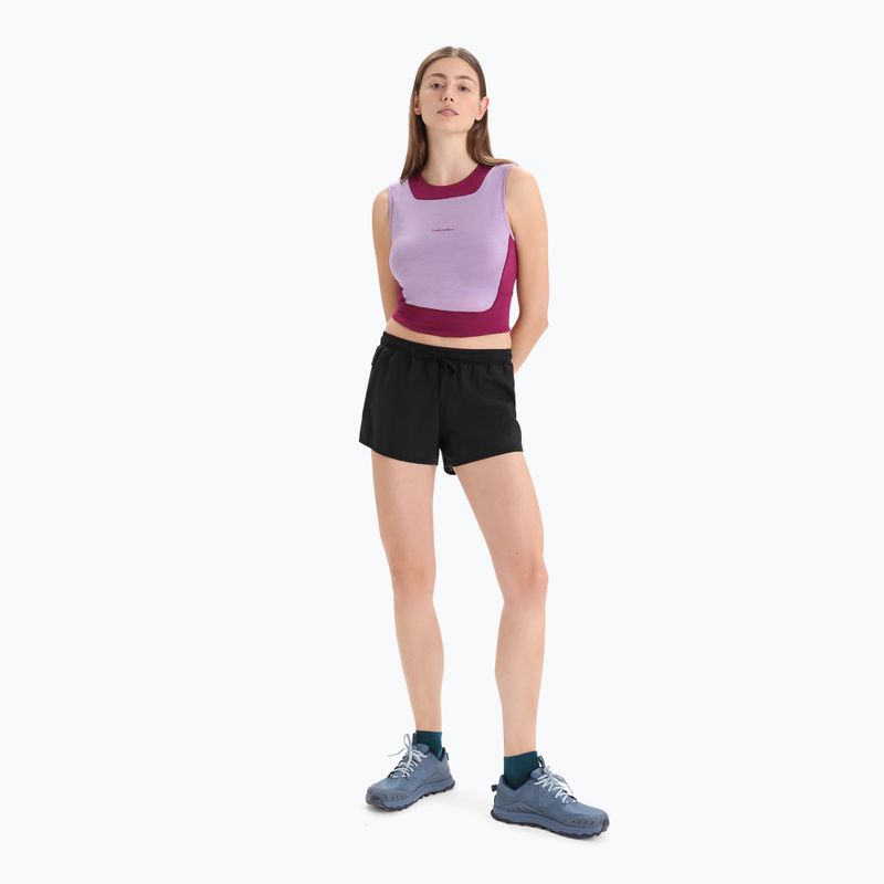 Női technikai póló icebreaker Zoneknit Cropped Bra-Tank lila gaze 2