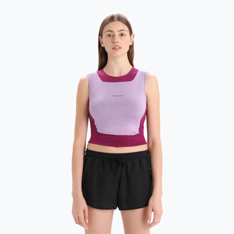 Női technikai póló icebreaker Zoneknit Cropped Bra-Tank lila gaze 8