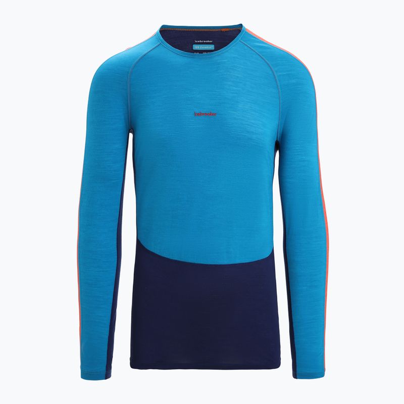Férfi termoaktív pulóver icebreaker 125 Zoneknit Crewe geo blue 7