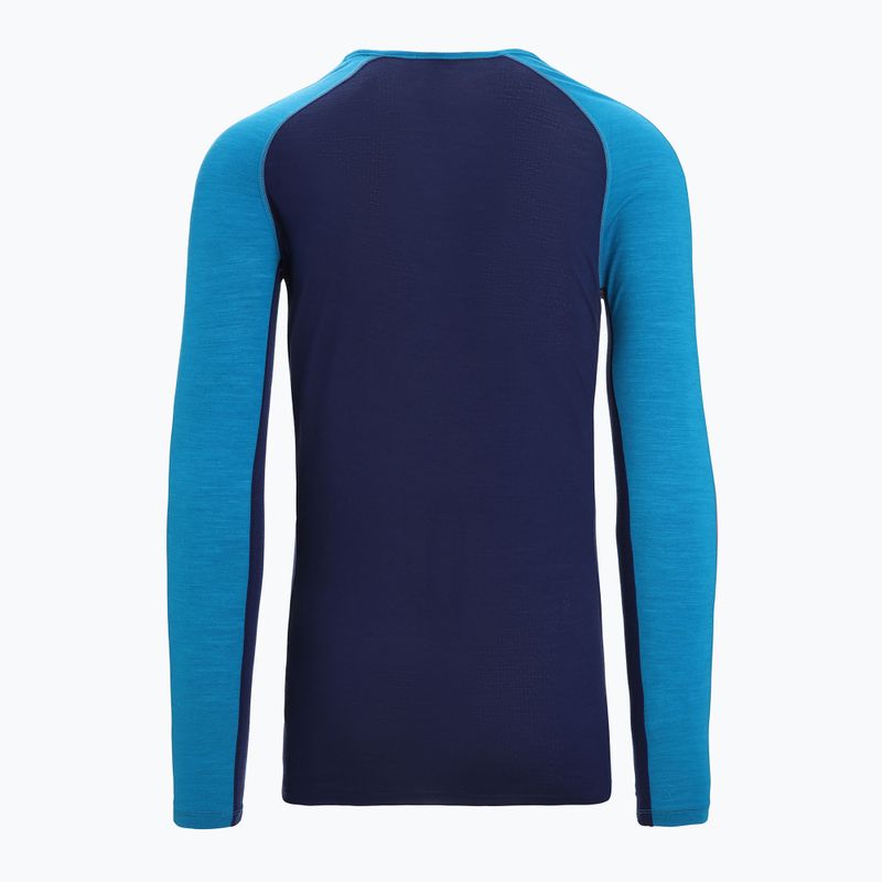Férfi termoaktív pulóver icebreaker 125 Zoneknit Crewe geo blue 8