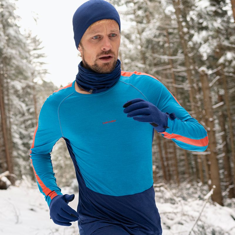 Férfi termoaktív pulóver icebreaker 125 Zoneknit Crewe geo blue 9