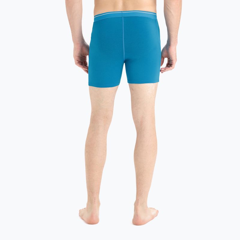 Férfi thermo boxeralsó Icebreaker Anatomica Geo kék 103029 5