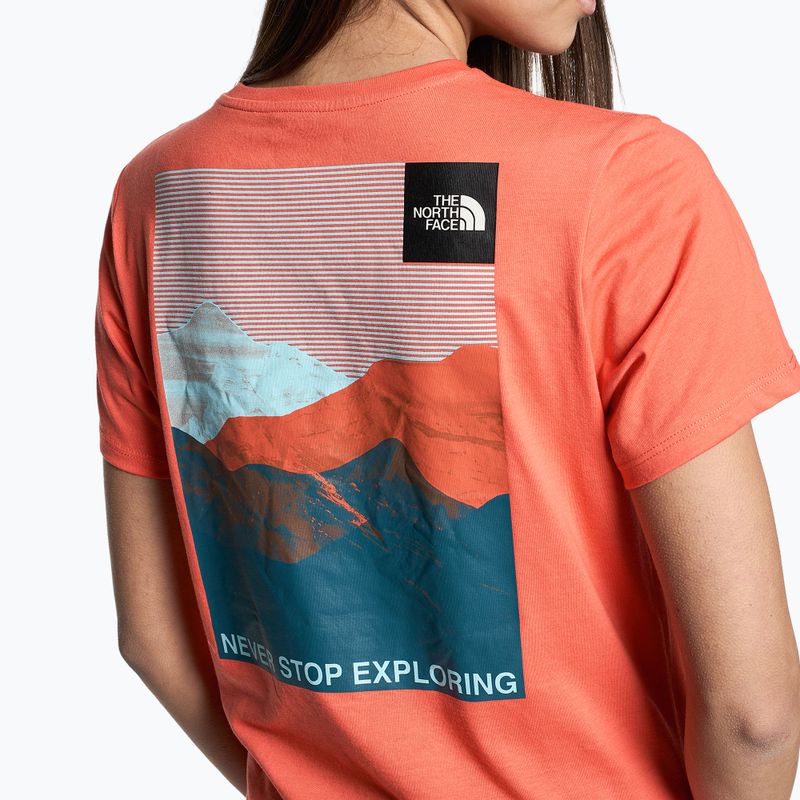 Női trekking póló The North Face Foundation Graphic narancssárga NF0A55B2LV31 4