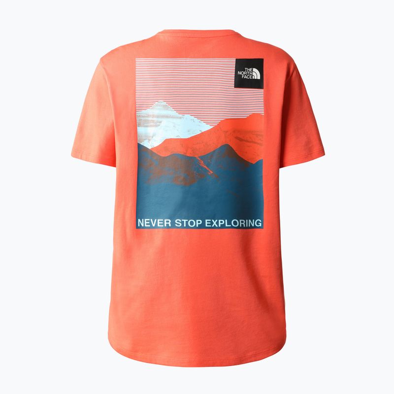 Női trekking póló The North Face Foundation Graphic narancssárga NF0A55B2LV31 6