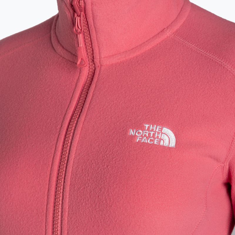 Női fleece pulóver The North Face 100 Glacier FZ rózsaszín NF0A5IHON0T1 3