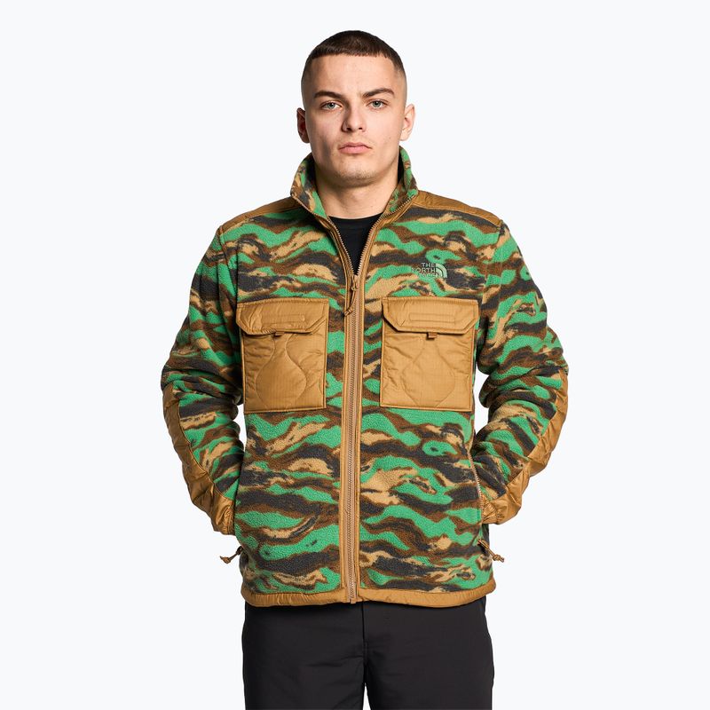Férfi trekking pulóver The North Face Royal Arch FZ barna és zöld NF0A7UJBIOO1