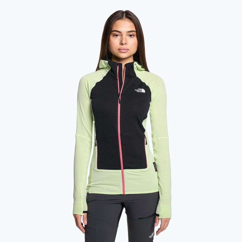 Női fleece pulóver The North Face Bolt Polartec Hoodie fekete-zöld NF0A825JRK21