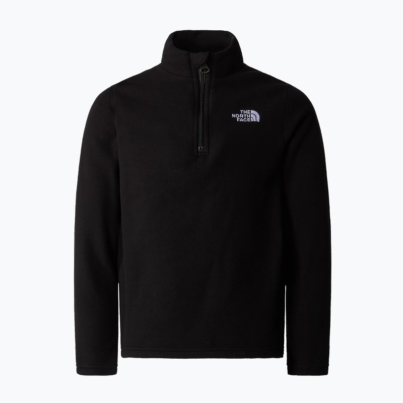 Gyermek gyapjú pulóver The North Face Glacier Fleece 1/4 Zip fekete