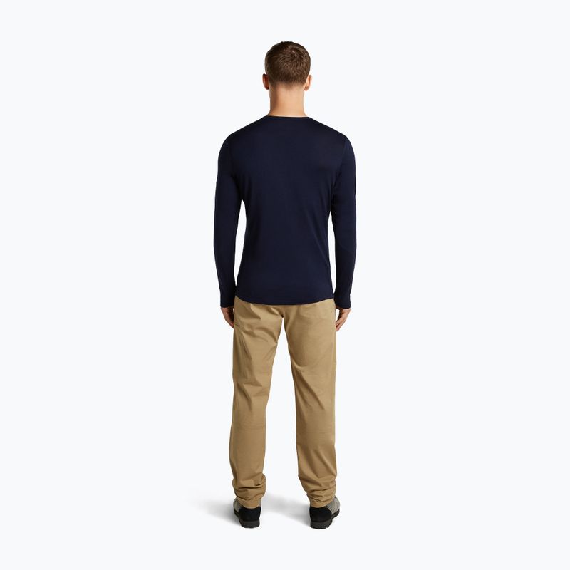 Férfi hosszú ujjú póló icebreaker Merino 200 Oasis Crewe SkiingYeti midnight navy 5