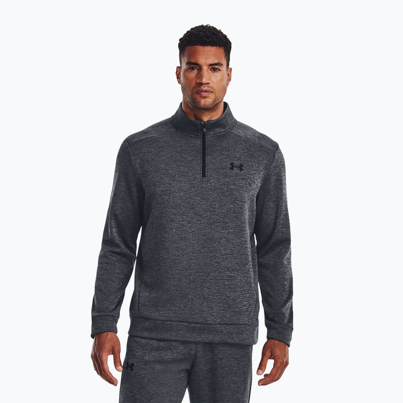 Férfi trekking pulóver Under Armour Armour Fleece 1/4 Zip pitch gray/black