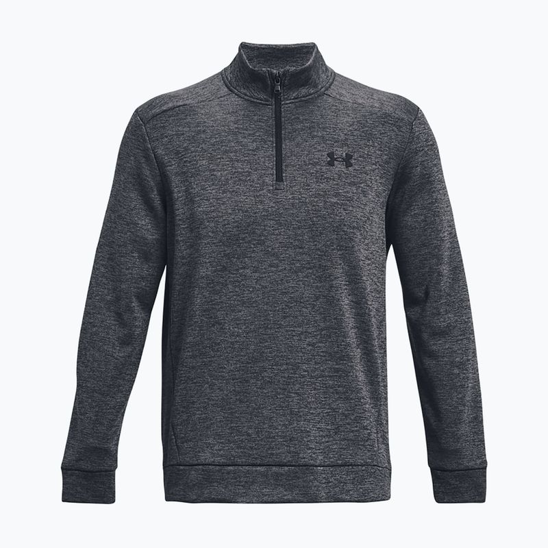 Under Armour Armour Armour Fleece 1/4 Zip férfi edzőpulóver szürke/fekete szurok szürke/fekete 5