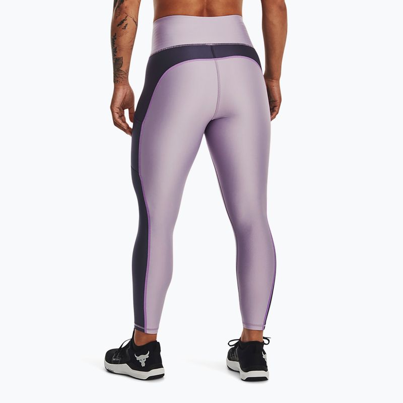 Női edzőleggingsek Under Armour Project Rock HG Ankle purple luxe 3