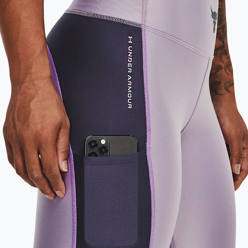 Női edzőleggingsek Under Armour Project Rock HG Ankle purple luxe 4