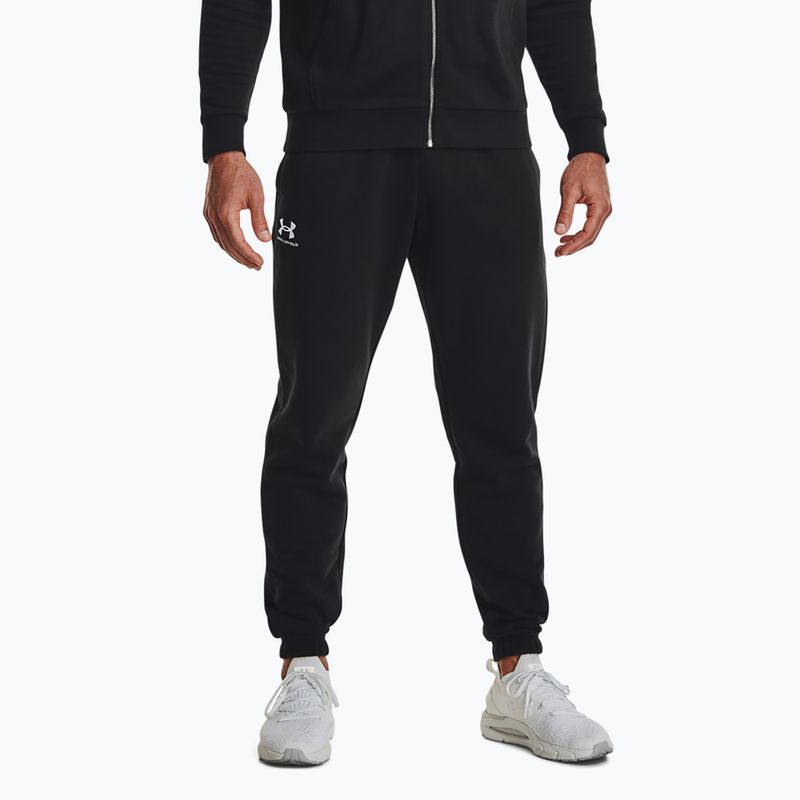 férfi edzőnadrág Under Armour Essential Fleece Joggers black/white