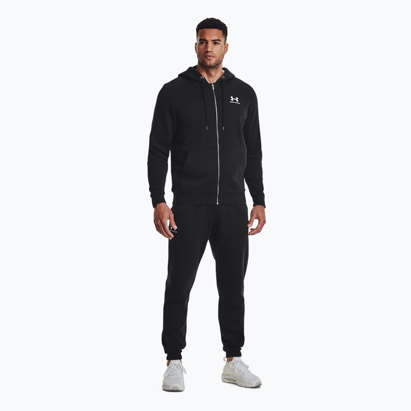 férfi edzőnadrág Under Armour Essential Fleece Joggers black/white 2