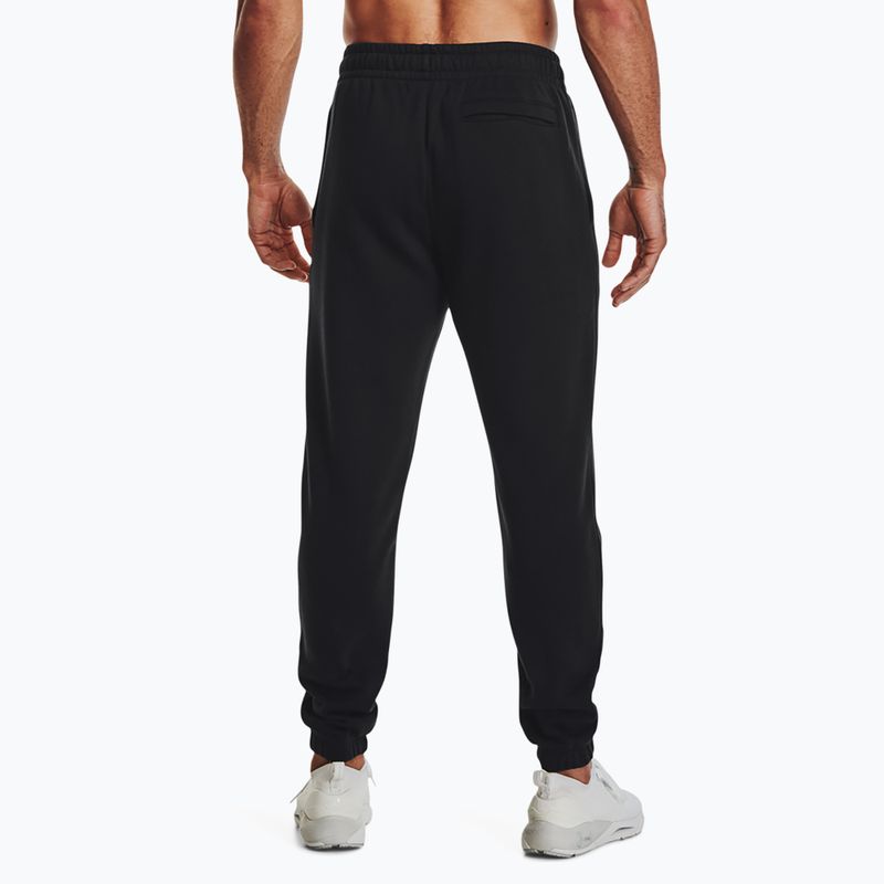 férfi edzőnadrág Under Armour Essential Fleece Joggers black/white 3