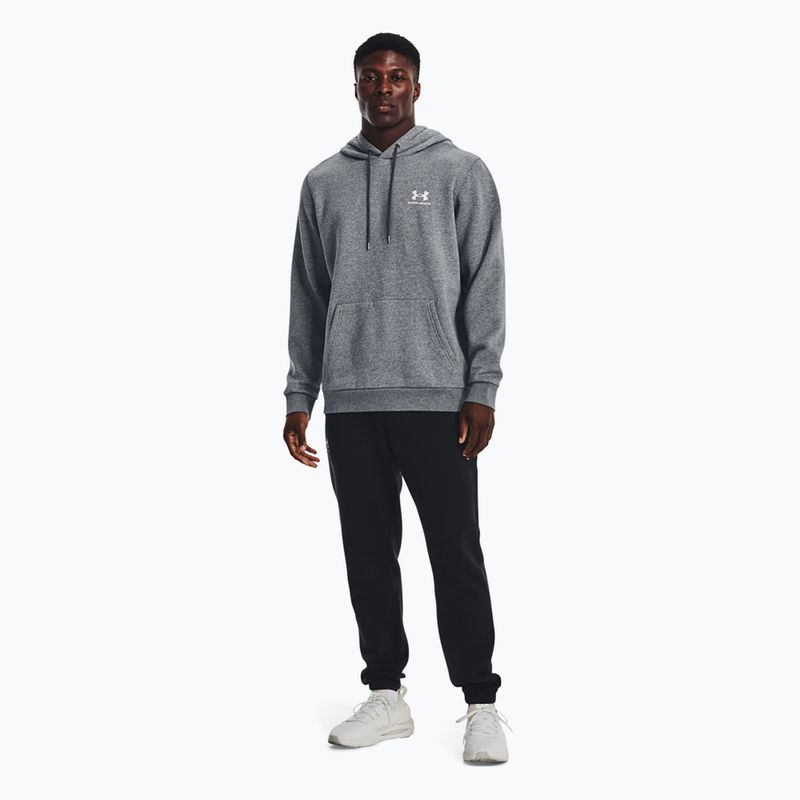 Férfi melegítőfelső Under Armour Essential Fleece Hoodie pitch gray medium heather/white 2