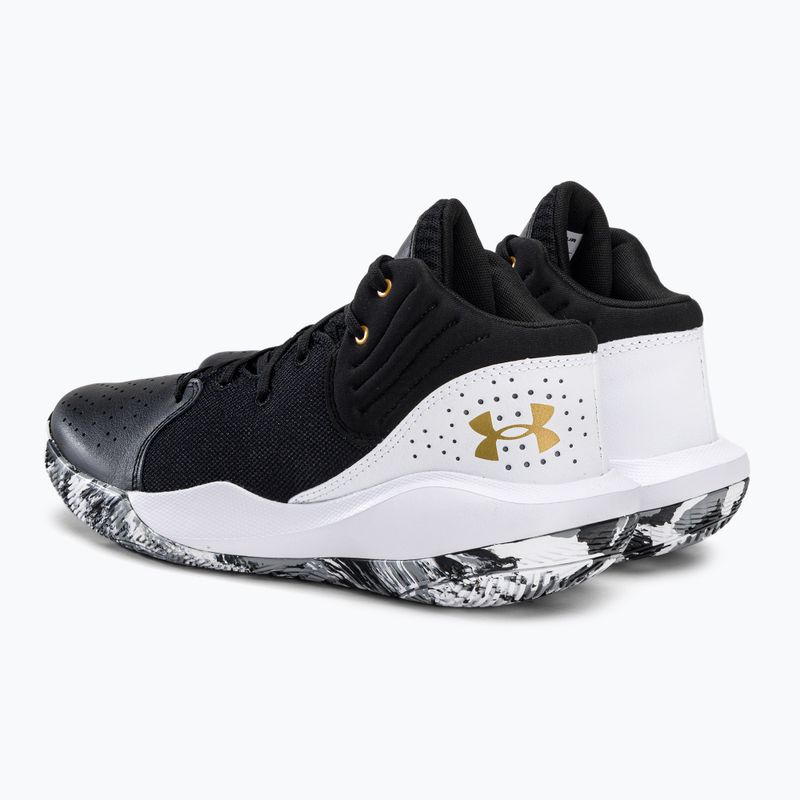 Under Armour Jet '21 fekete-fehér gyerek kosárlabda cipő 3024260-006 3