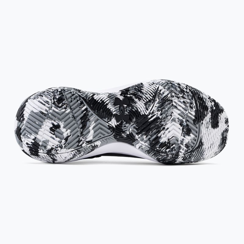 Under Armour Jet '21 fekete-fehér gyerek kosárlabda cipő 3024260-006 4
