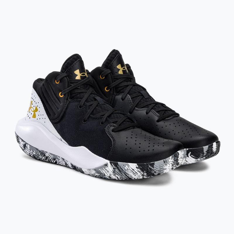 Under Armour Jet '21 fekete-fehér gyerek kosárlabda cipő 3024260-006 5
