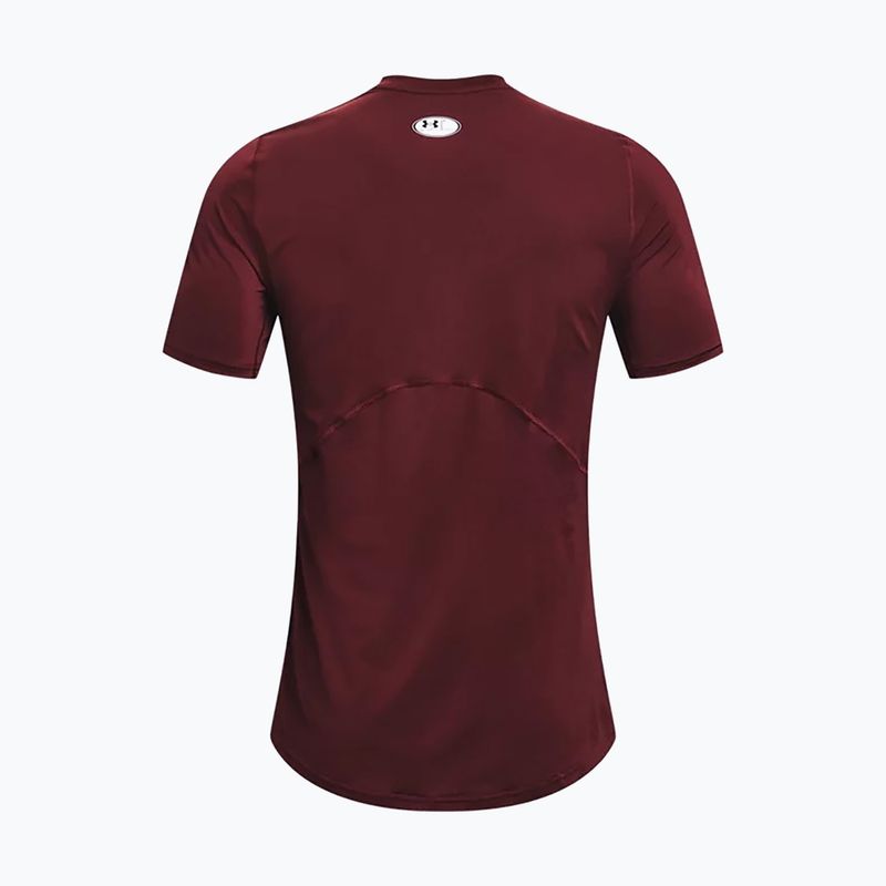 Férfi Under Armour HeatGear Armour Fitted edzőpóló bordó 1361683 2