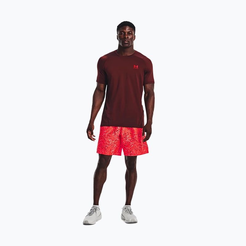 Férfi Under Armour HeatGear Armour Fitted edzőpóló bordó 1361683 5