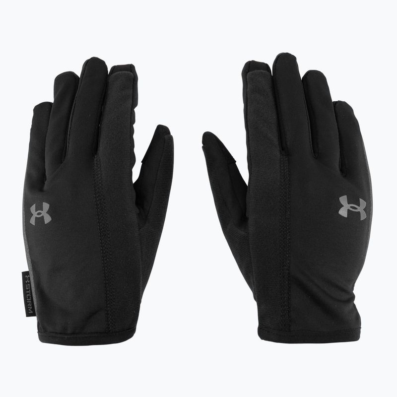 Férfi Under Armour Storm Run Liner fekete/fekete fényvisszaverő futókesztyű 3