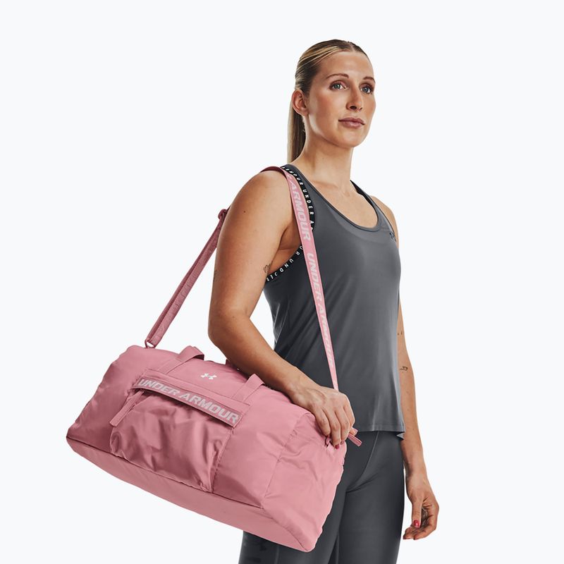 Under Armour Favorite Duffle 30 l rózsaszín elixír/fehér női edzőtáska 7