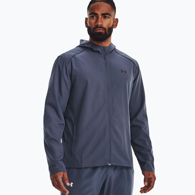 Férfi Under Armour Storm Run kapucnis kék futódzseki 1376795 6