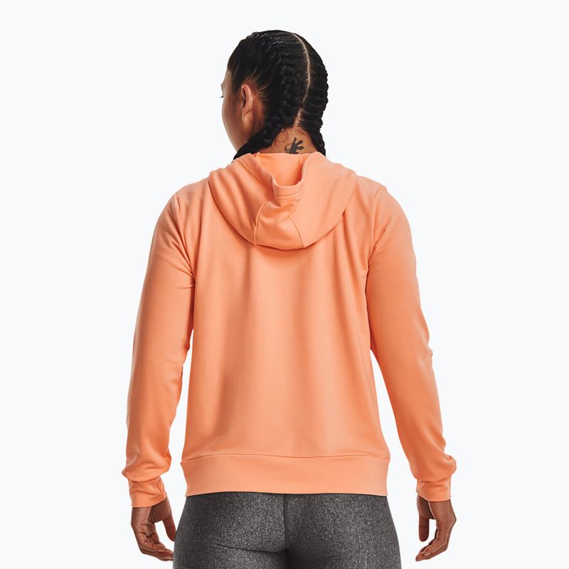 Under Armour női edzőpulóver Rival Terry FZ Hoodie narancssárga 1369853-868 2