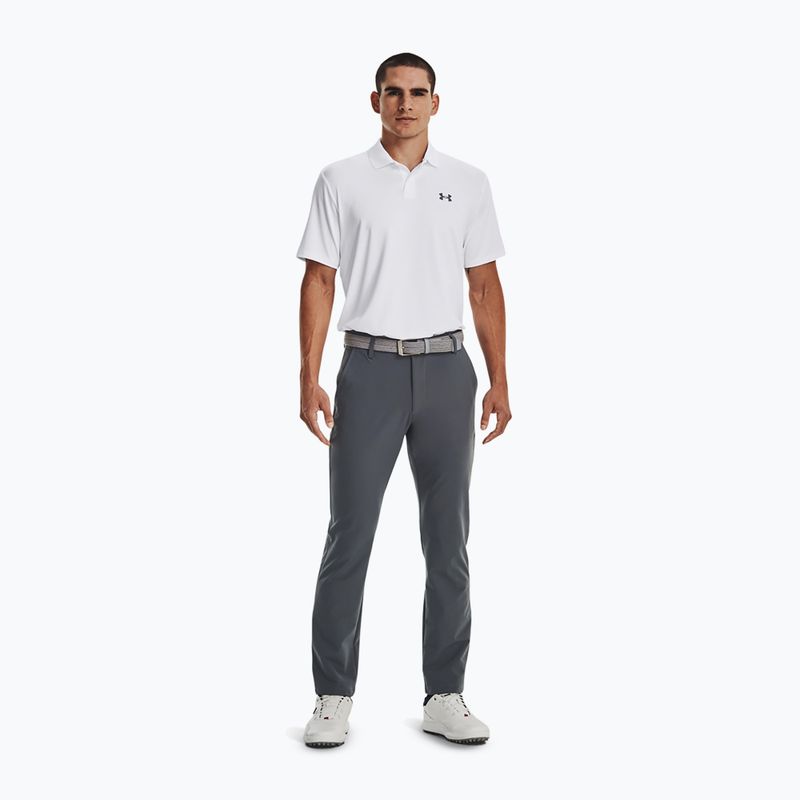 Férfi Under Armour Matchplay póló póló fehér/pálya szürke 2