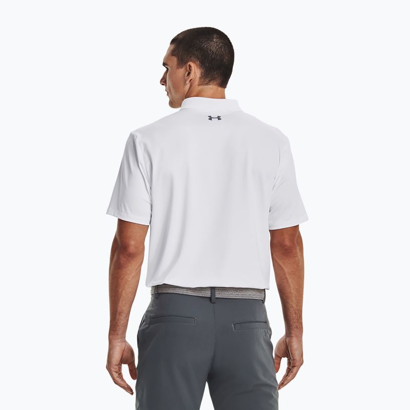 Férfi Under Armour Matchplay póló póló fehér/pálya szürke 3