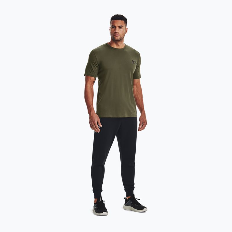 Férfi Under Armour Sportstyle bal mellkasi póló tengeri zöld/fekete 2