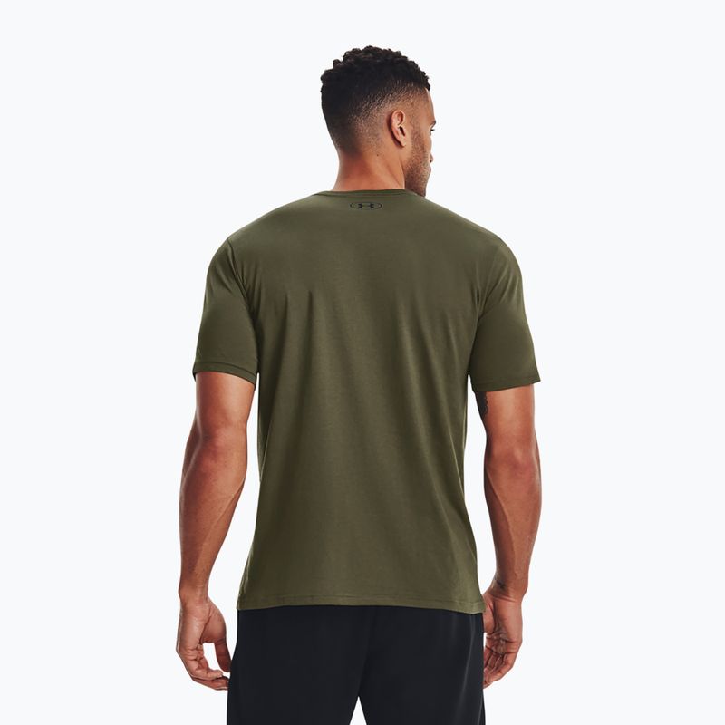Férfi Under Armour Sportstyle bal mellkasi póló tengeri zöld/fekete 3