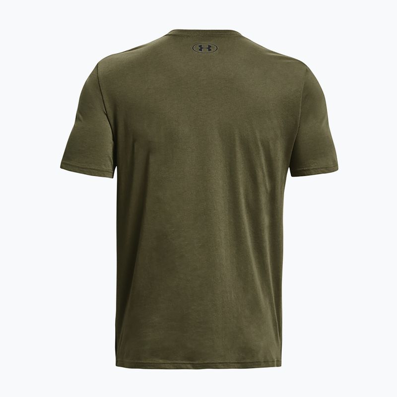 Férfi Under Armour Sportstyle bal mellkasi póló tengeri zöld/fekete 5