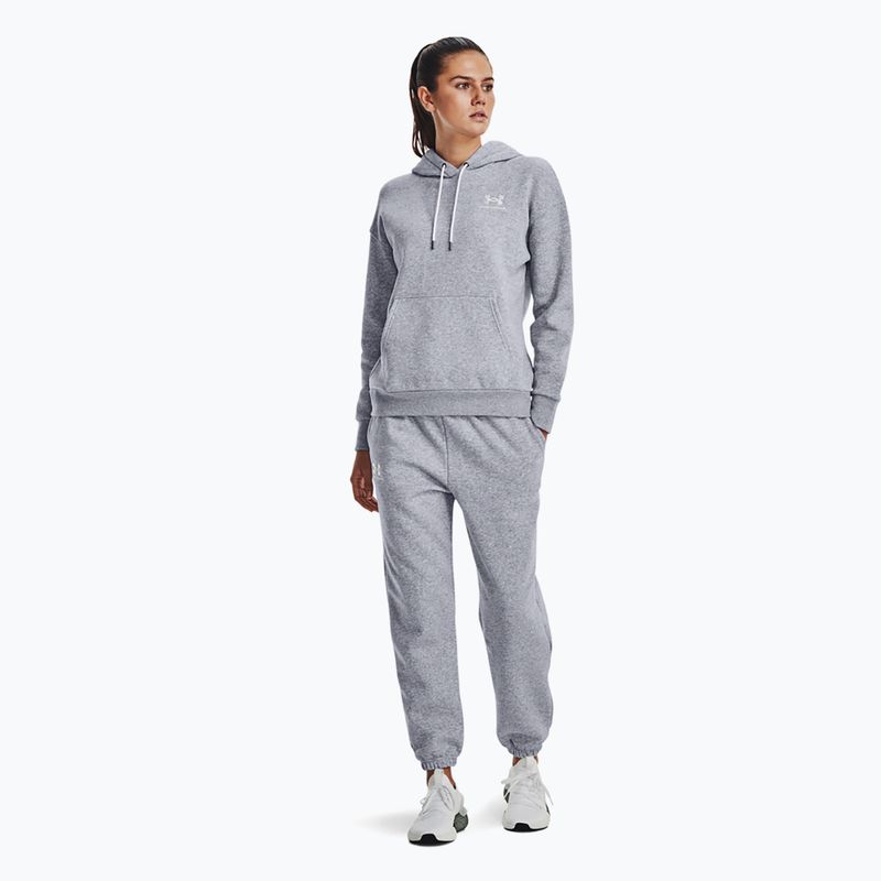 női edzőnadrág Under Armour Essential Fleece Joggers mod gray light heather/white 2