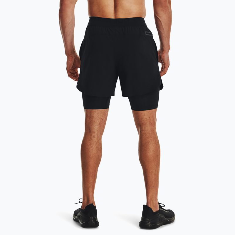 férfi rövidnadrág  Under Armour Peak Woven 2in1 black/black 3