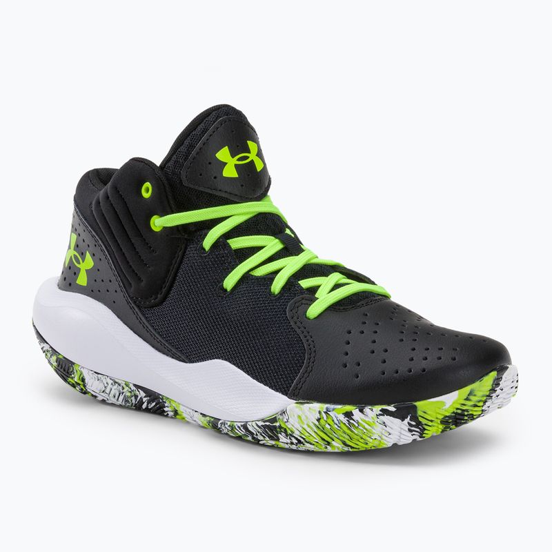 Under Armour GS Jet '21 gyermek kosárlabda cipő fekete-zöld 3024794