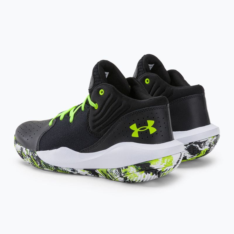 Under Armour GS Jet '21 gyermek kosárlabda cipő fekete-zöld 3024794 3