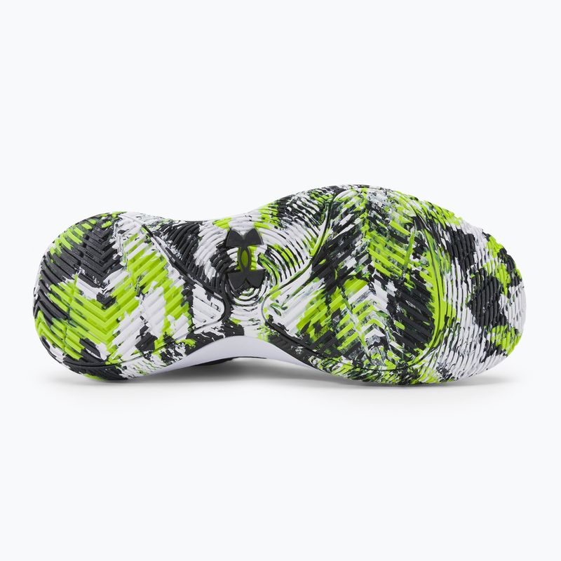 Under Armour GS Jet '21 gyermek kosárlabda cipő fekete-zöld 3024794 5