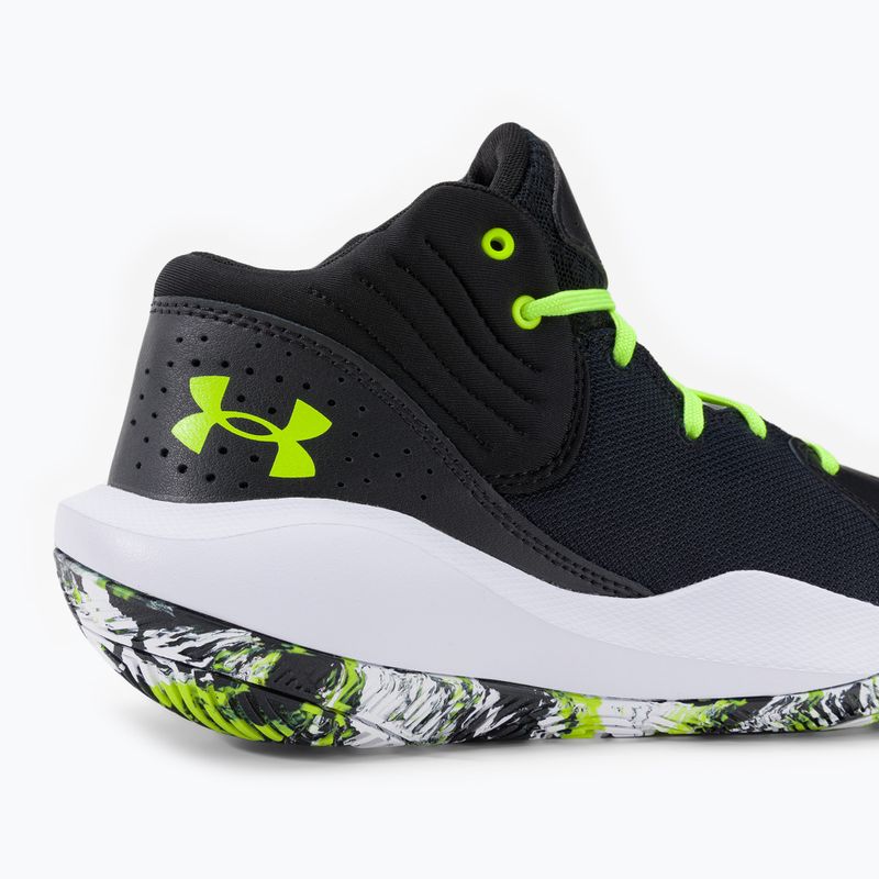 Under Armour GS Jet '21 gyermek kosárlabda cipő fekete-zöld 3024794 9