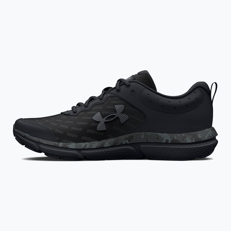 Under Armour Charged Assert 10 Camo fekete/fekete/szürke férfi futócipők 2