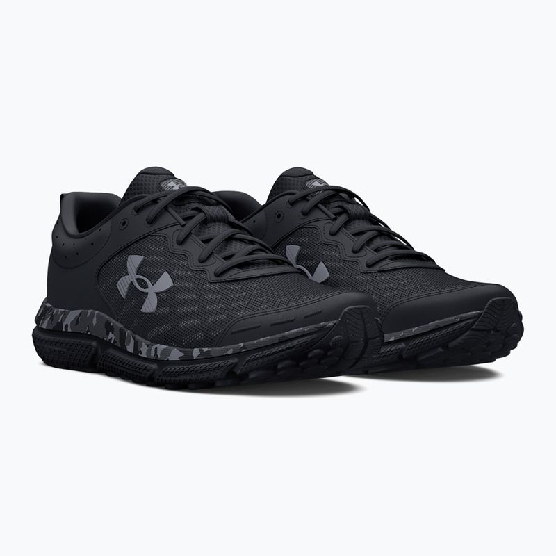 Under Armour Charged Assert 10 Camo fekete/fekete/szürke férfi futócipők 3