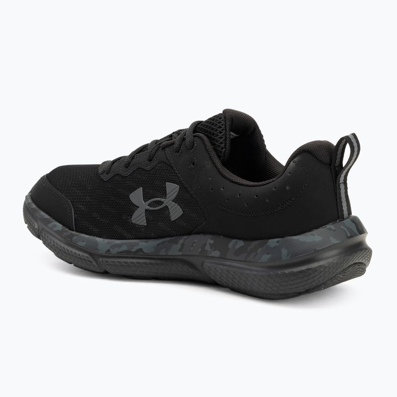 Under Armour Charged Assert 10 Camo fekete/fekete/szürke férfi futócipők 3