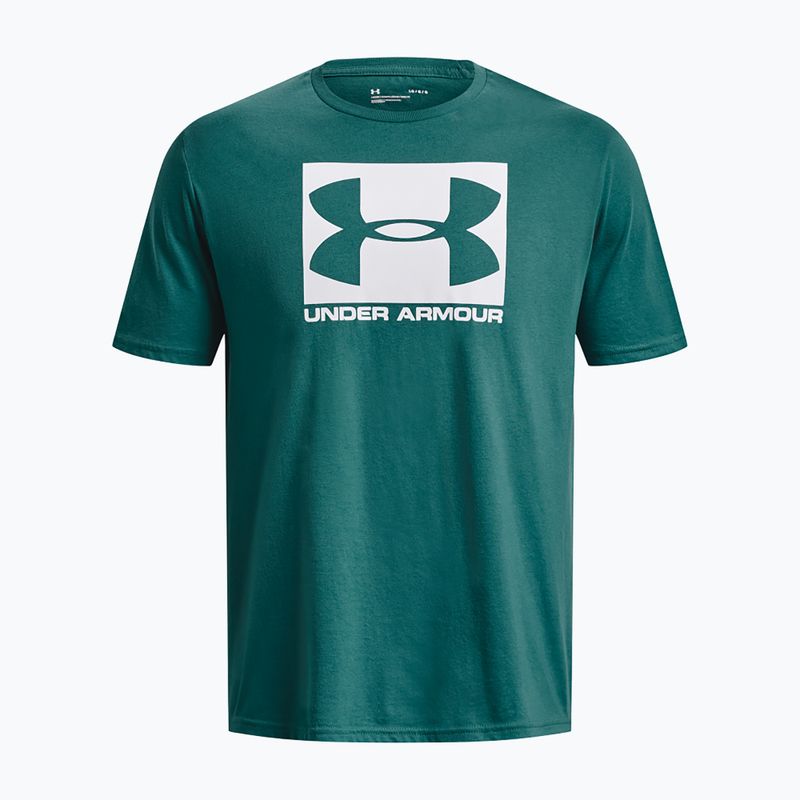 Férfi Under Armour Boxed Sportstyle parti tengerparti teal/fehér póló 4
