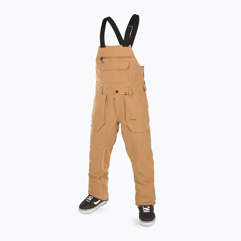 Férfi snowboard nadrág Volcom Roan Bib Overall Caramel G1352306
