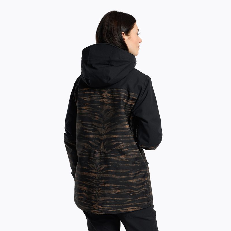 Női snowboard dzseki Volcom Shelter 3D Stretch fekete-barna H0452210 3