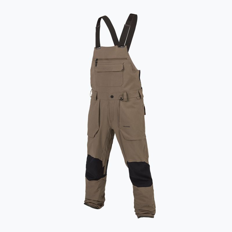 Férfi Volcom Roan Bib Overall teak színű snowboard nadrág