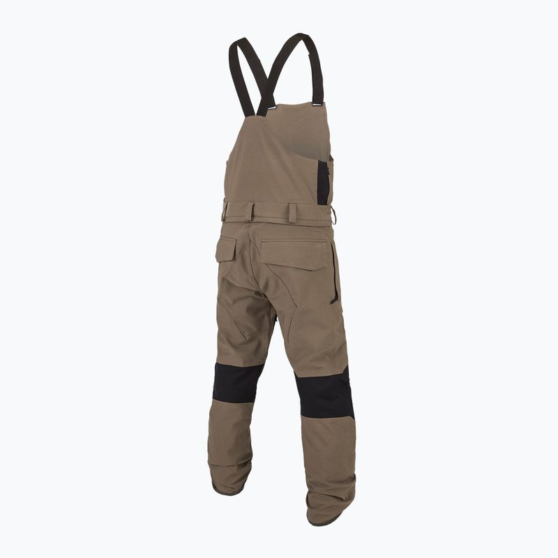 Férfi Volcom Roan Bib Overall teak színű snowboard nadrág 2