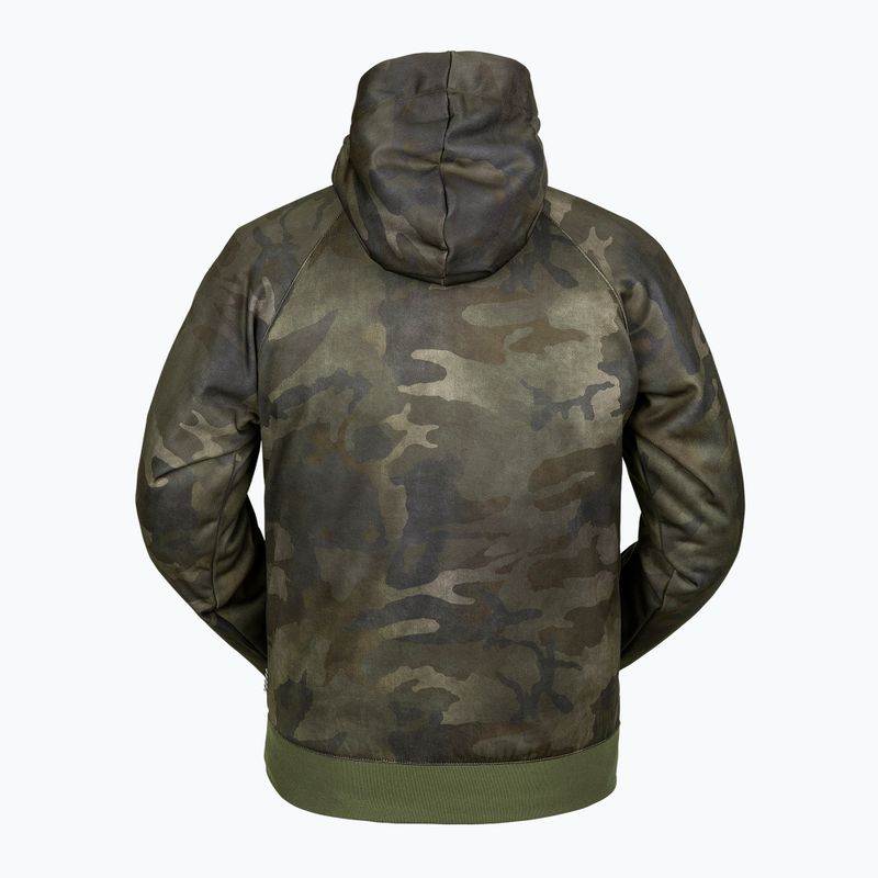 Férfi Volcom Hydro Riding Hoodie cloudwash camo snowboard melegítő pulóver 2